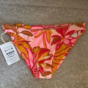 Maaji Pink Palms Sublimity Regular Rise Classic Bikini Bottom-medium